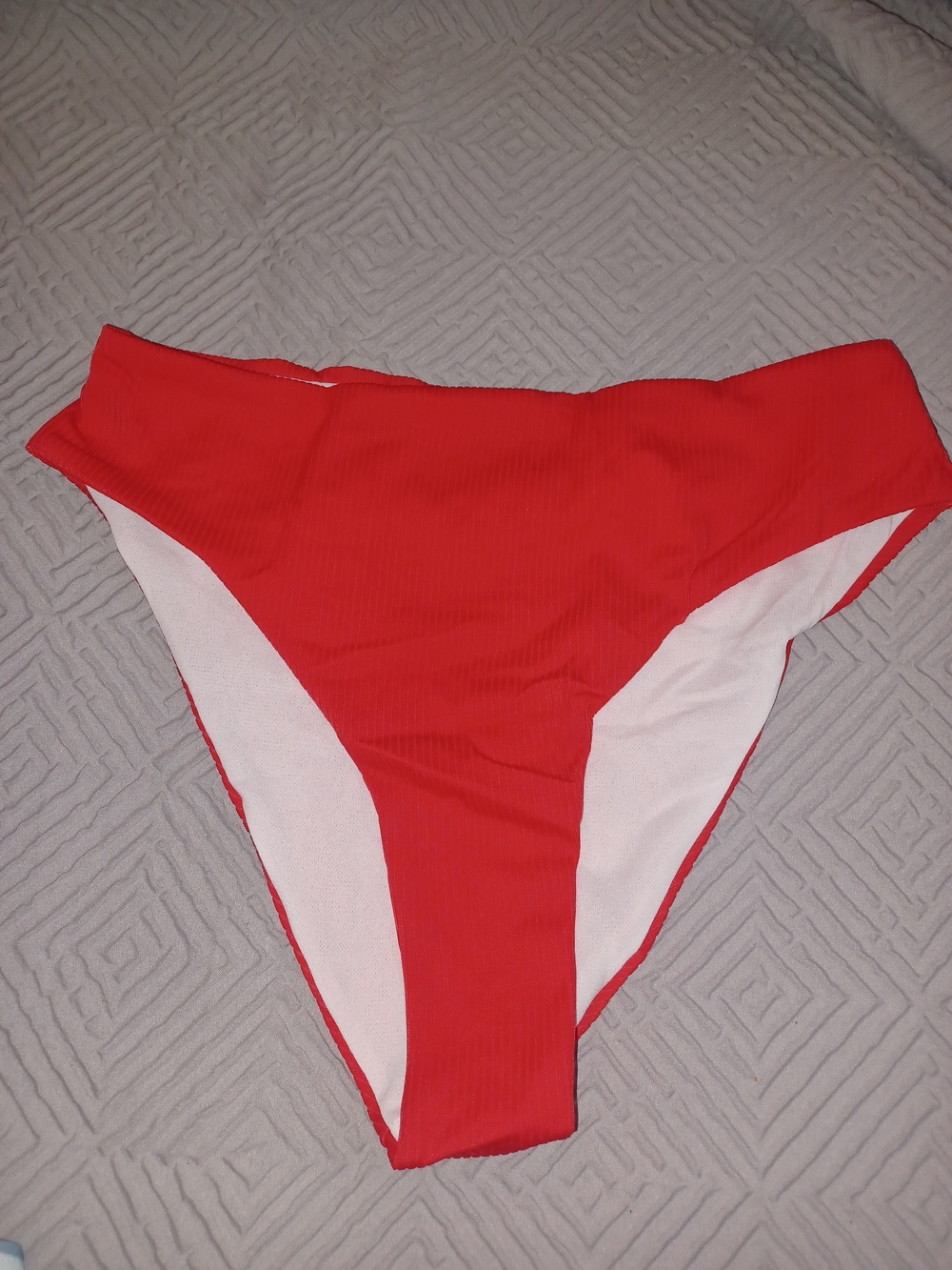 High-Rise Red Women’s Swim Bottom